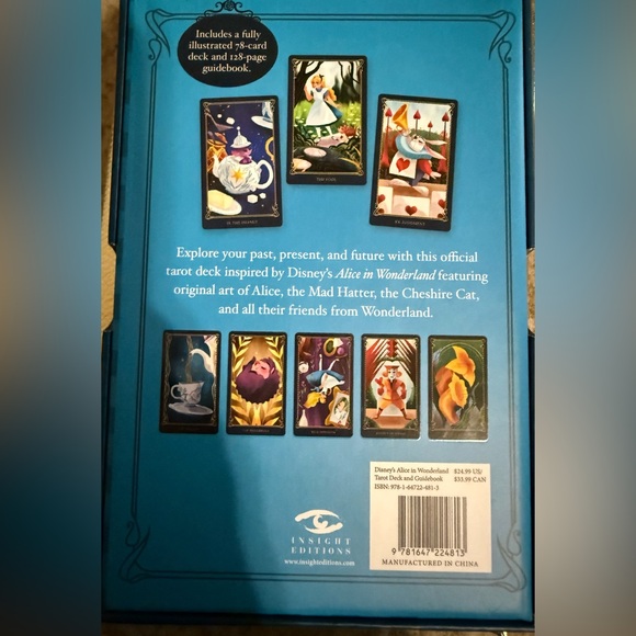Disney Alice in Wonderland Tarot Deck - Blue and Gold - Picture 2 of 3
